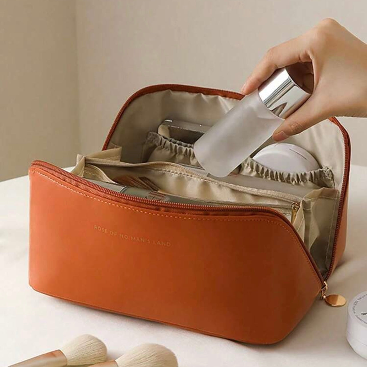 Leather Makeup Pouch