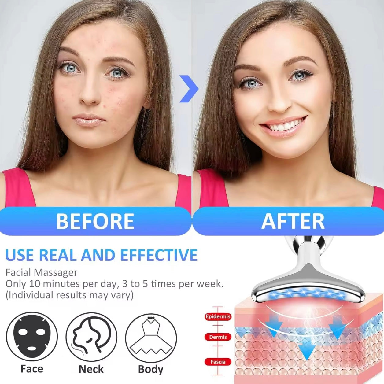 Neck and Face Wrinkle Massager