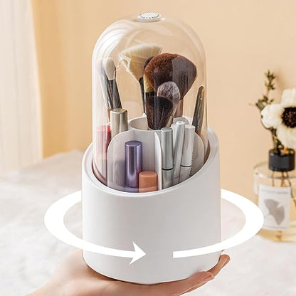 Rotating Acrylic Makeup Brush Holder
