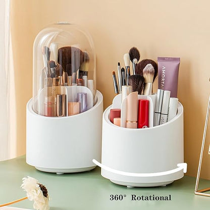 Rotating Acrylic Makeup Brush Holder