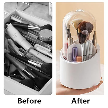 Rotating Acrylic Makeup Brush Holder