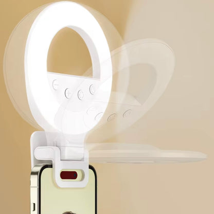 K5 Pro LED Rechargeable Selfie 5 Lighting Mode Phone Ring