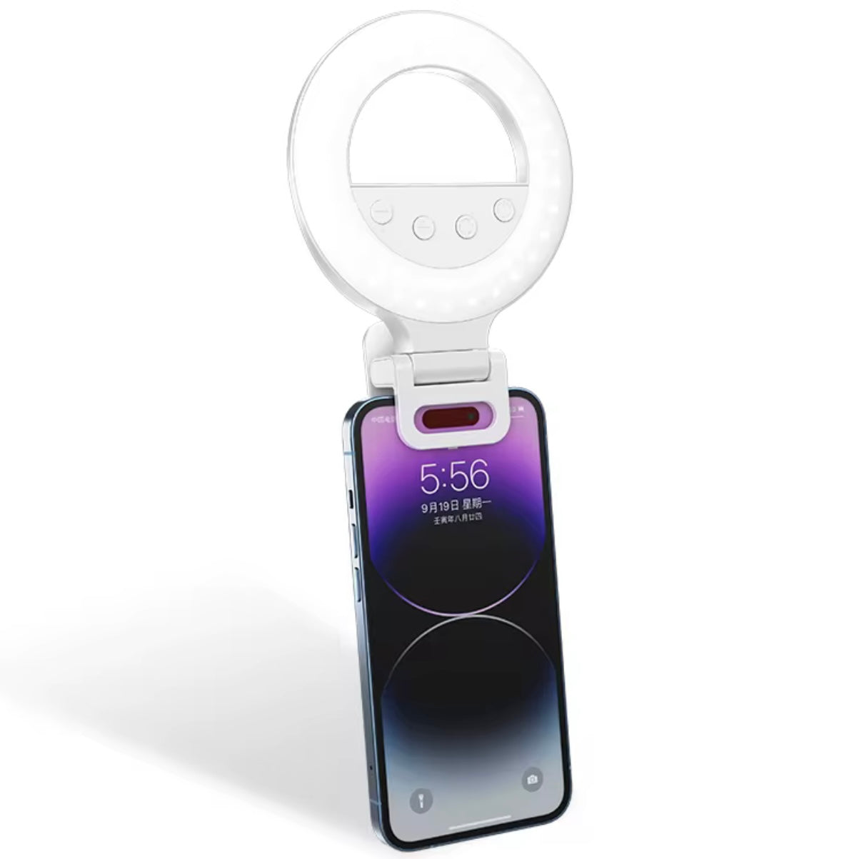 K5 Pro LED Rechargeable Selfie 5 Lighting Mode Phone Ring