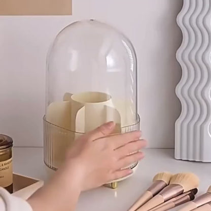 Rotating Acrylic Makeup Brush Holder