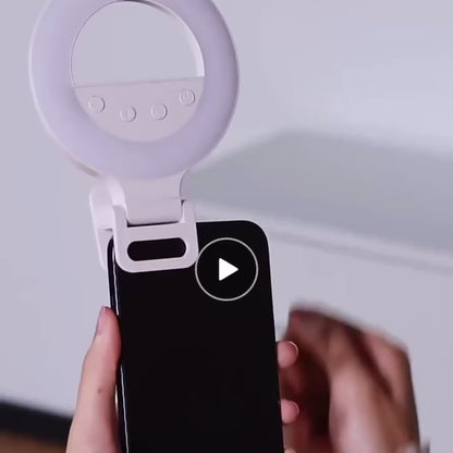 K5 Pro LED Rechargeable Selfie 5 Lighting Mode Phone Ring